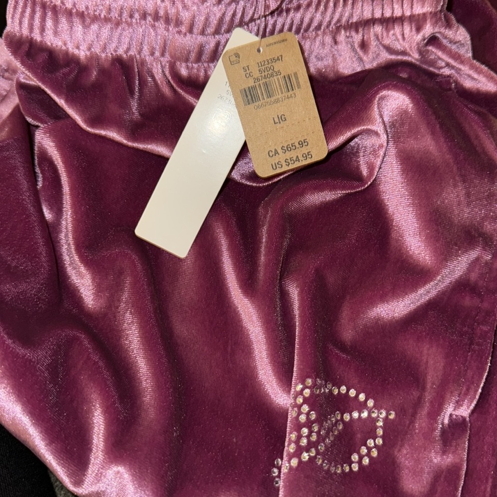 New PINK
VELOUR SHINE LOGO WIDE-LEG PANTS - Picture 5 of 5